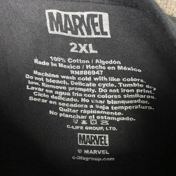 Black Panther T Shirt Men's 2XL Black Marvel Comics XXL - Picture 4 of 7